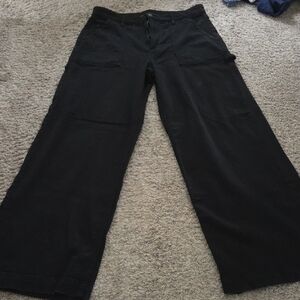 American Eagle Black Super High-Rise Baggy Wide Leg Pants